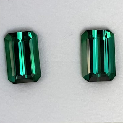 Medium Blue-Green Tourmaline Pair