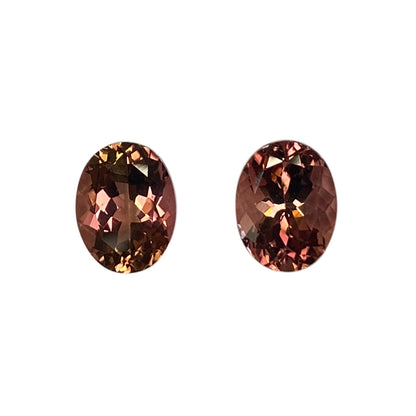 Peach Tourmaline Pair