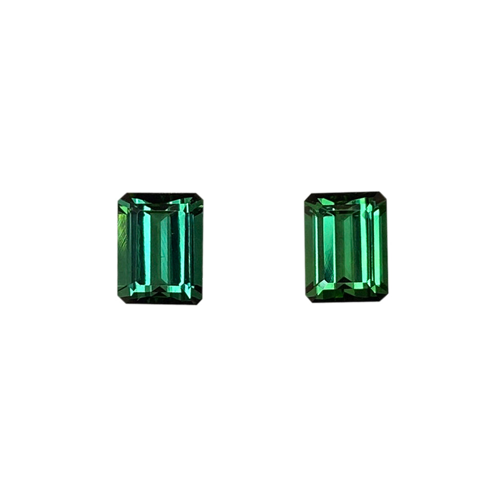 Medium Blue-Green Tourmaline Pair