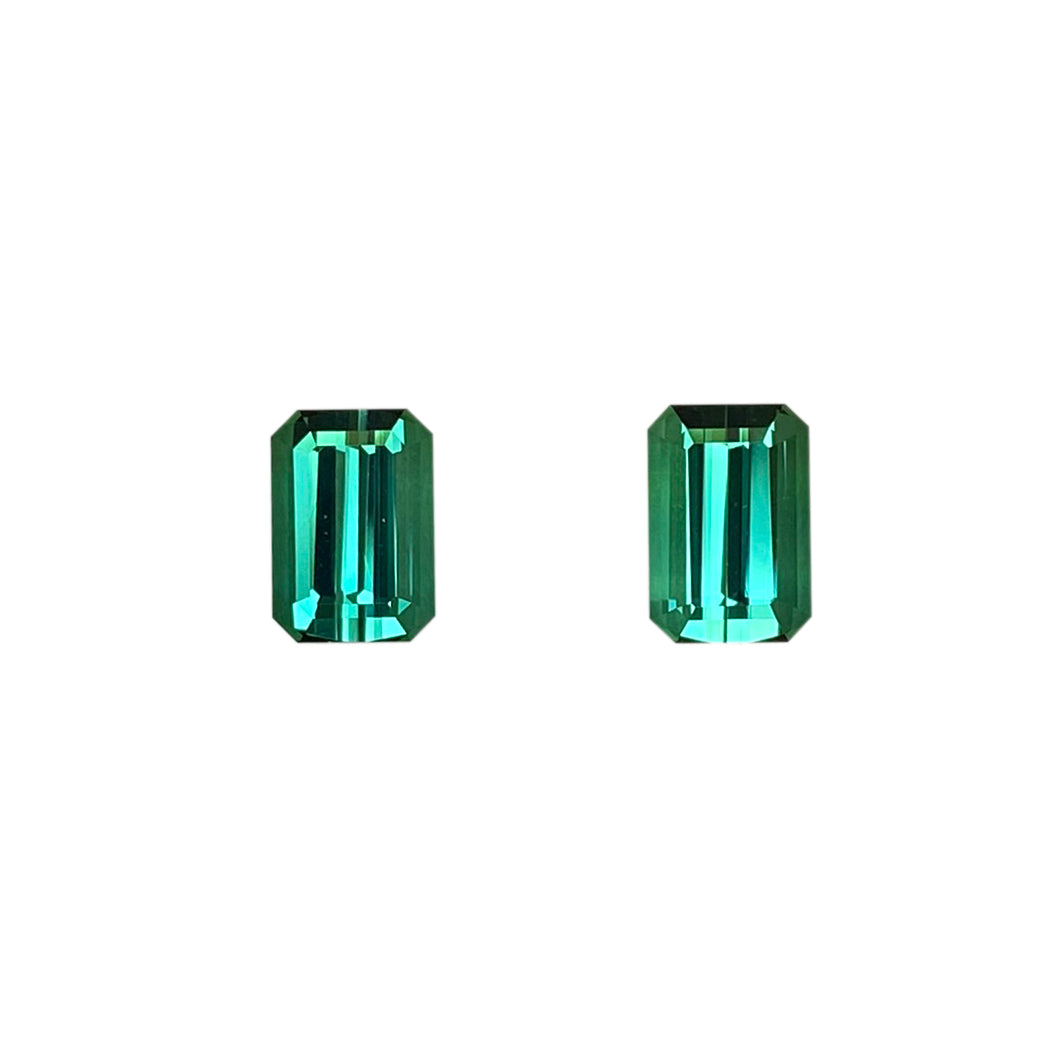 Medium Blue-Green Tourmaline Pair