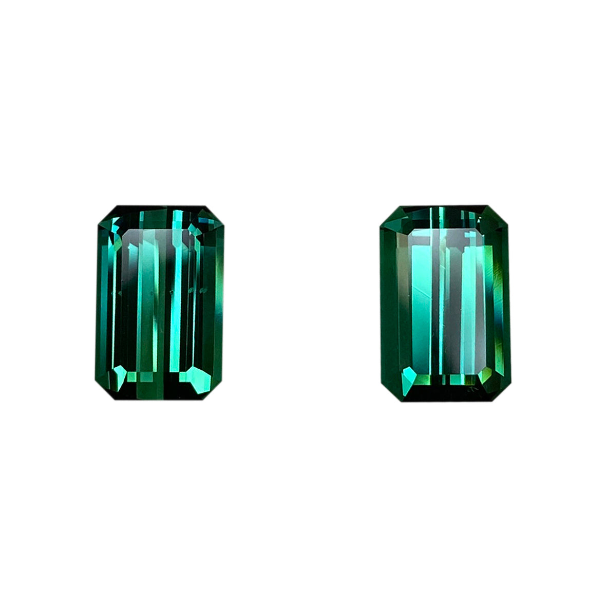 Medium Blue-Green Tourmaline Pair