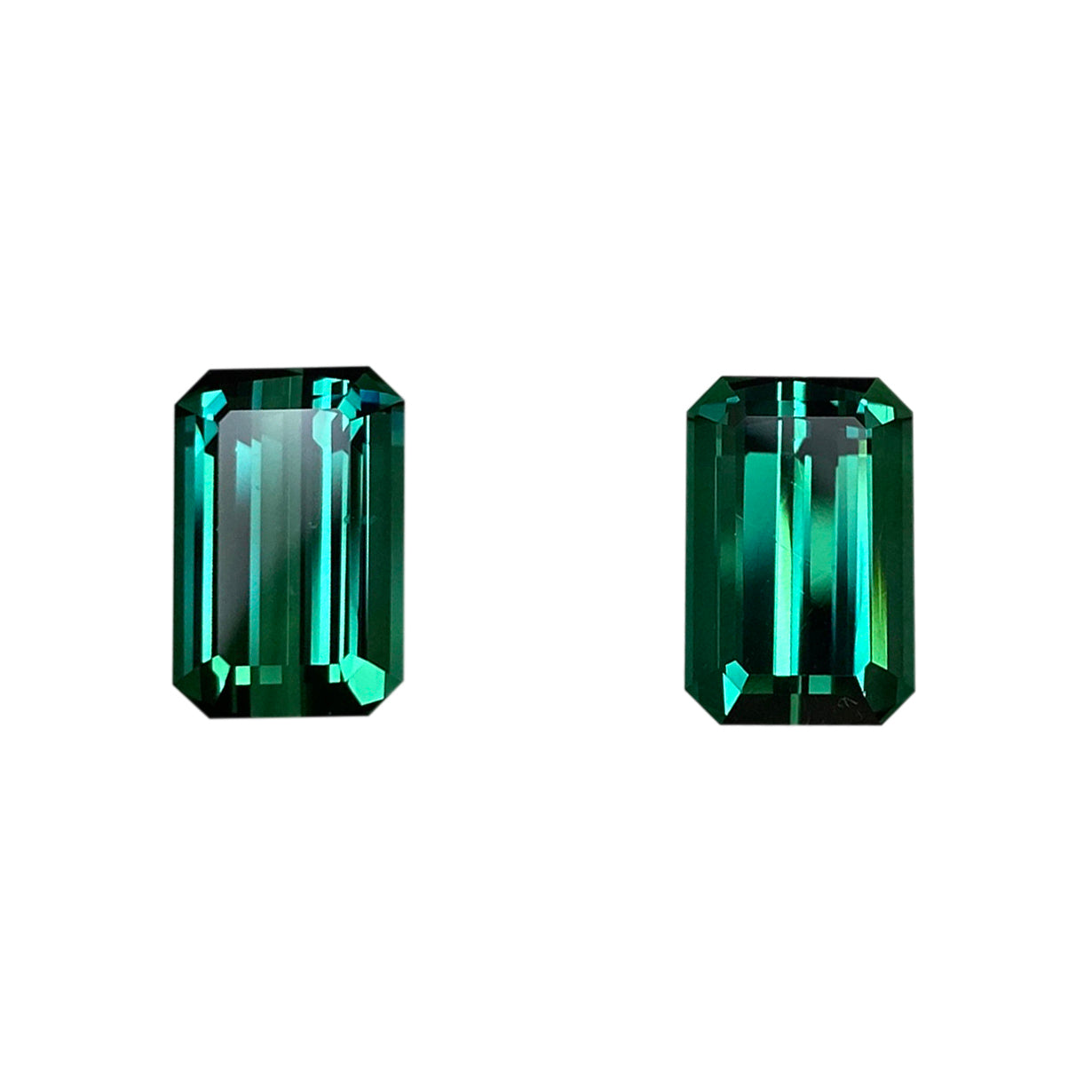 Medium Blue-Green Tourmaline Pair